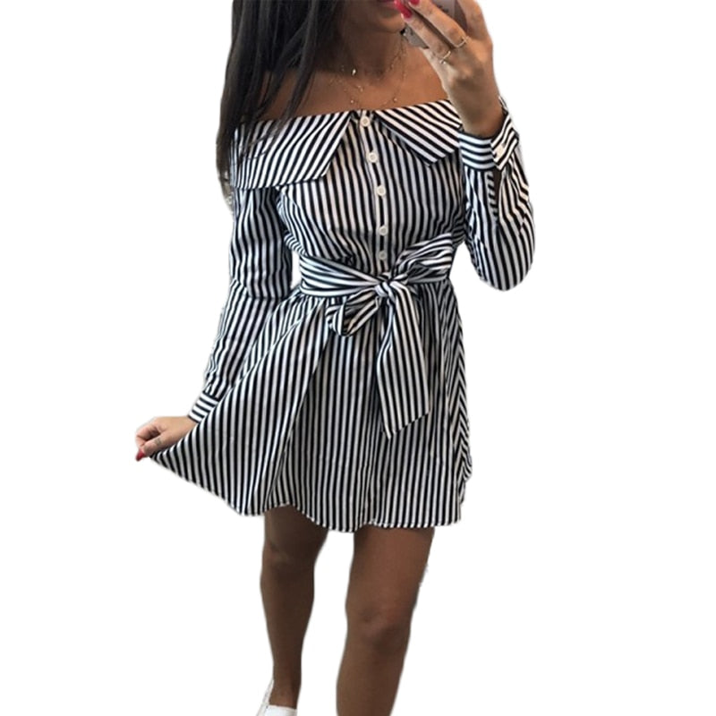 Black Striped Dress